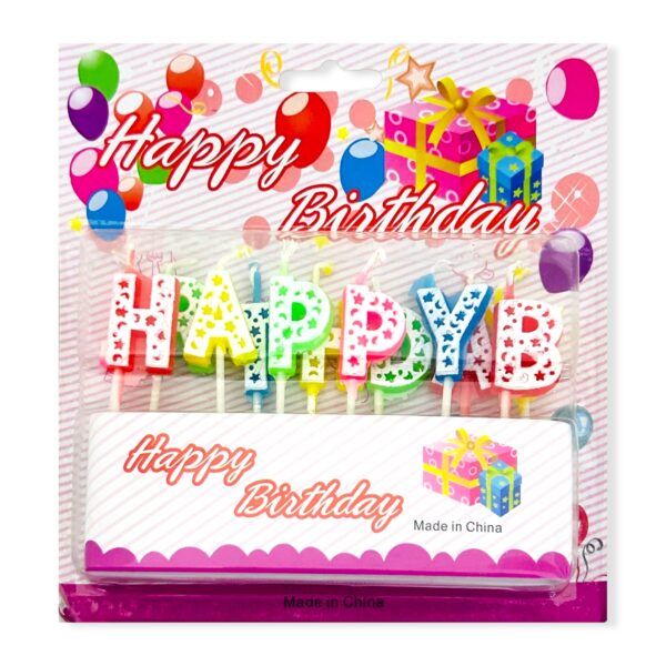 Velitas Happy Birthday decoradas