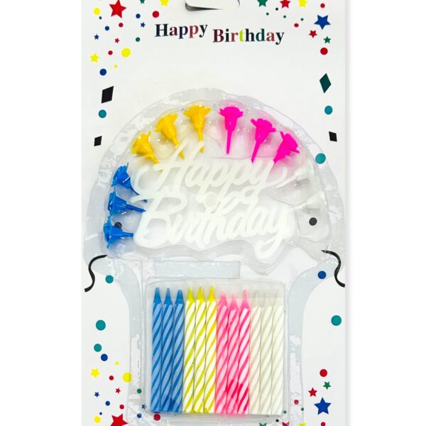 Velitas con soporte y cartel x 12