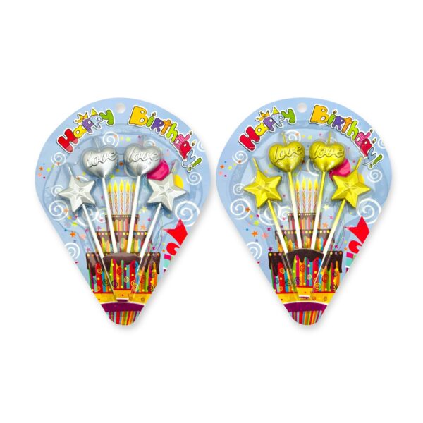 Velitas metalizadas LOVE x 4