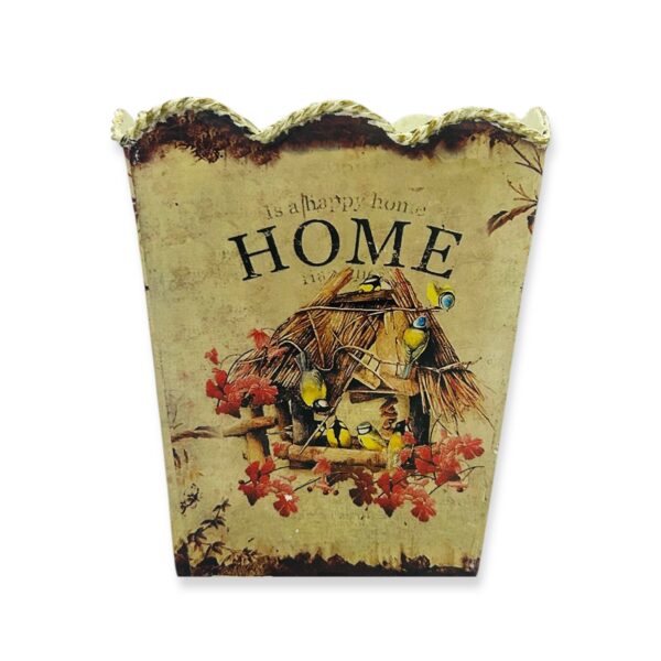 Lata adorno centro de mesa tipo antiguo