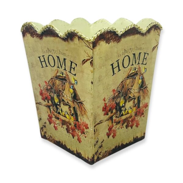 Lata adorno centro de mesa tipo antiguo