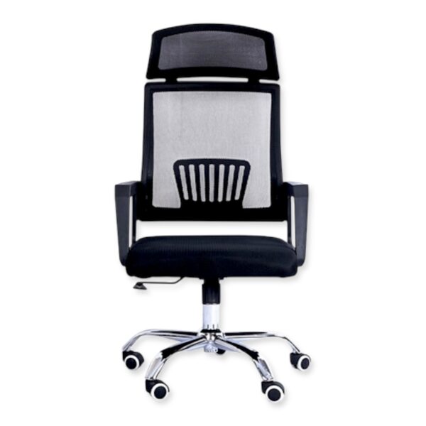 Silla ejecutiva Mesh negra base cromada