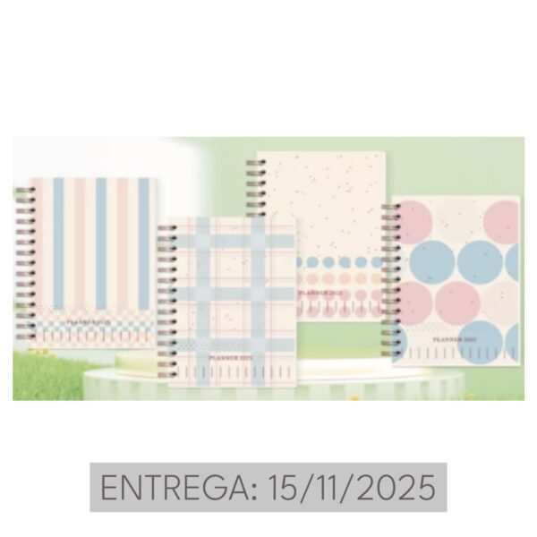 Agenda 2026 A5 pastel geométrica