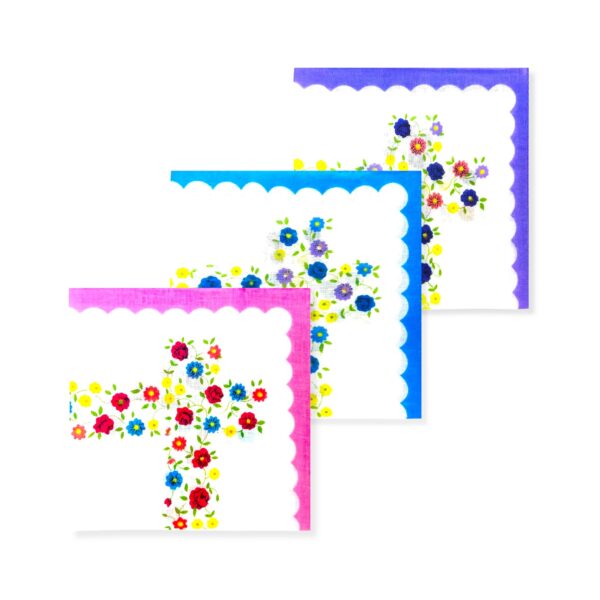 Pañuelo algodón flores 12 unidades