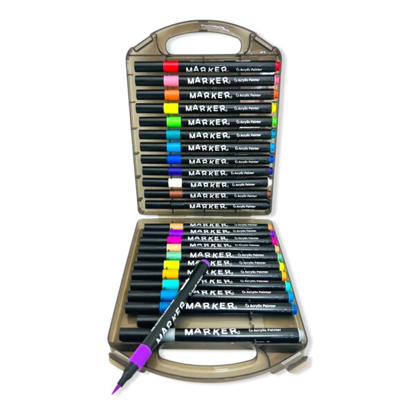 Marcadores acrílicos punta pincel x 24