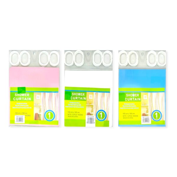Cortina de baño con ganchos