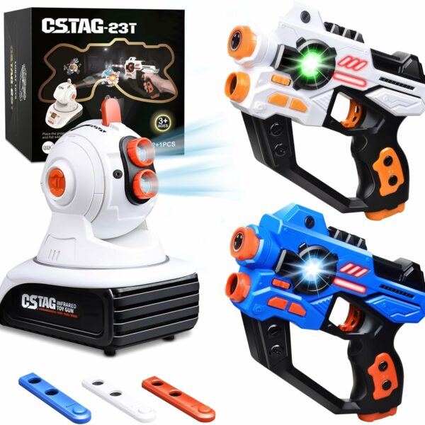 Juego 2 pistolas láser con proyector
