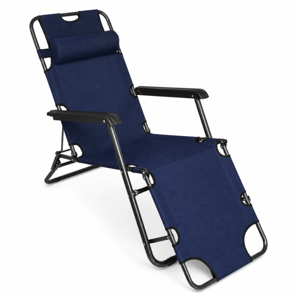 Reposera plegable lona y metal