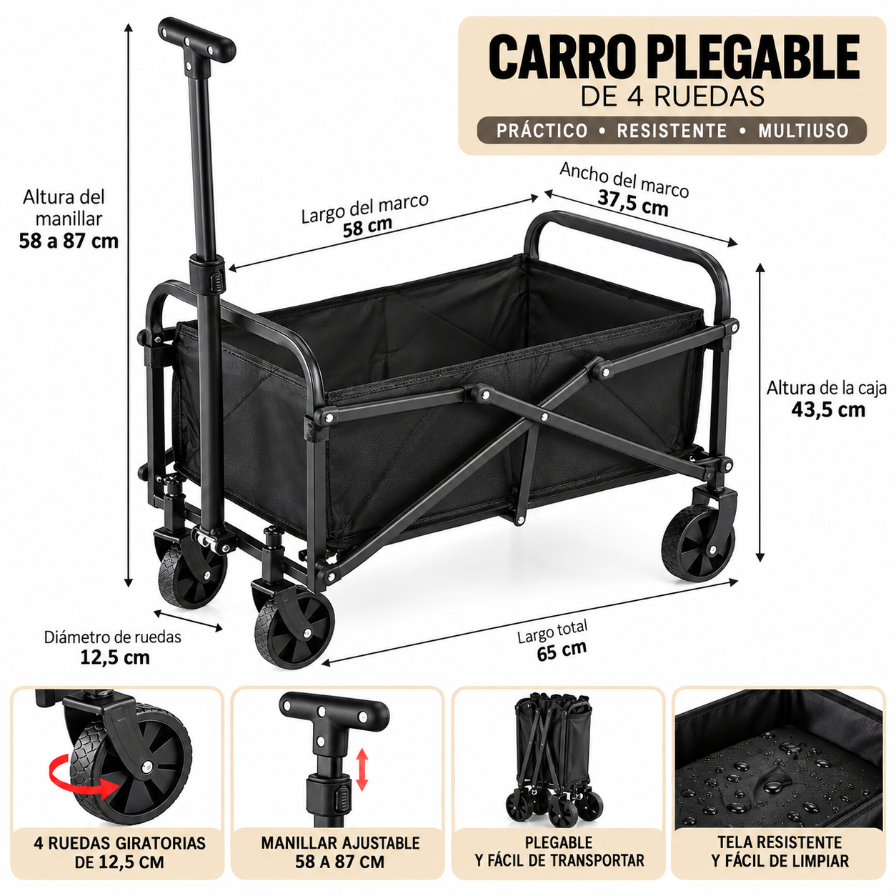 Carrito playero multiuso - Imagen 2