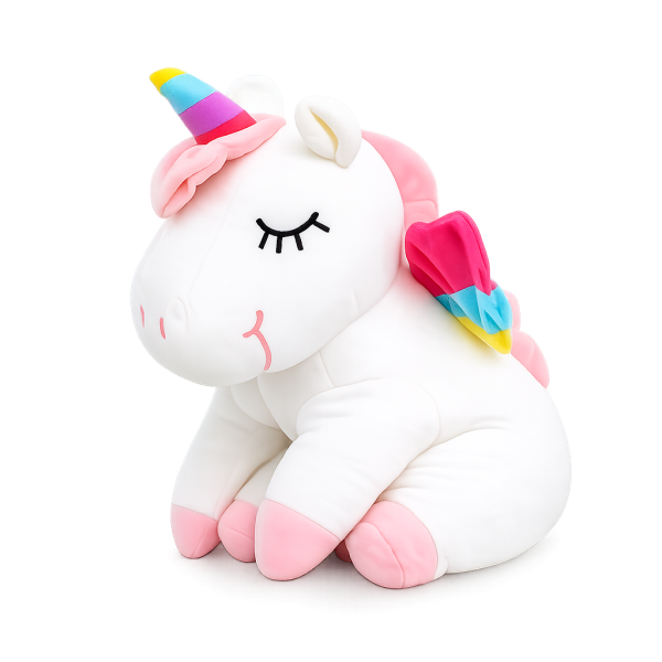 Unicornio de peluche 30 cm – Blanco