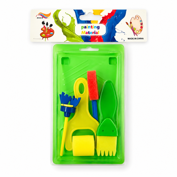 Set de pintor con sellos x5
