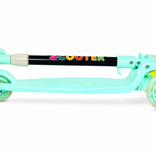 Monopatín verde pastel plegable con freno I.015