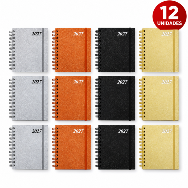 Agenda 2027 A6 glitter x 12 unidades
