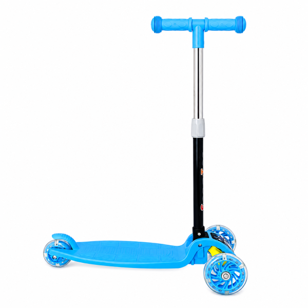 Monopatín azul plegable con freno I 015