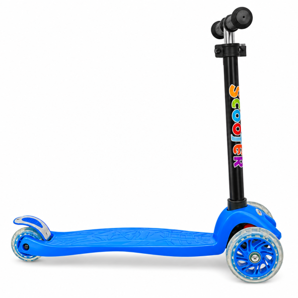 Monopatin Scooter Celeste  Fluo  4 Ruedas 2865