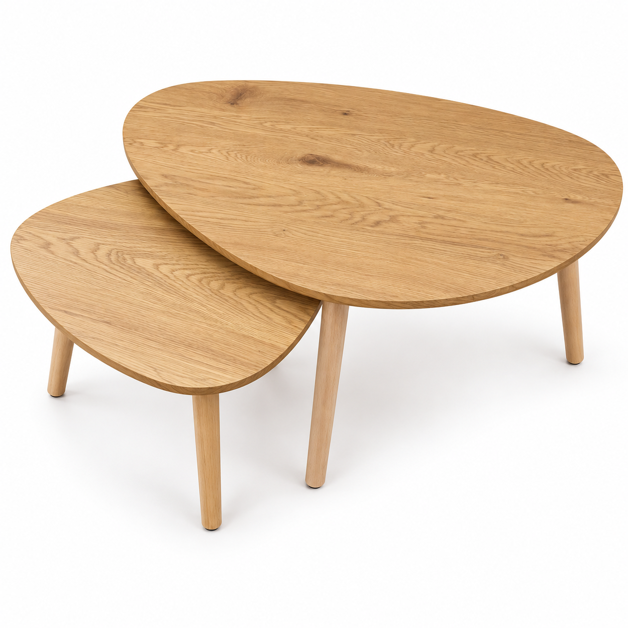 ## Set de 2 Mesas Ratona Nido – Diseño Moderno en Madera - Imagen 2