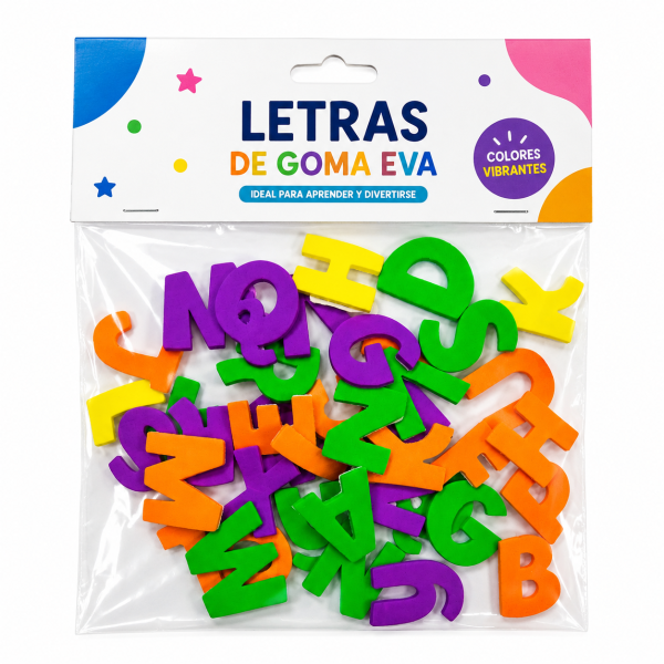Stickers de Letras autoadhesivas goma eva