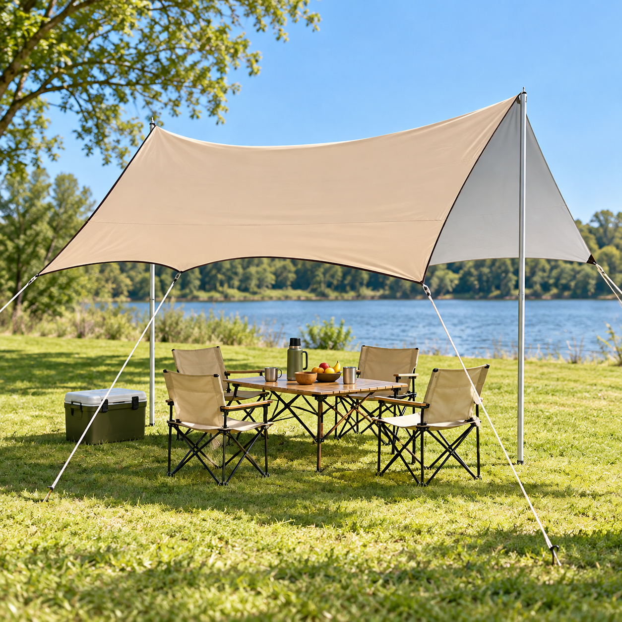 Toldo con soportes 3x4 - Imagen 3