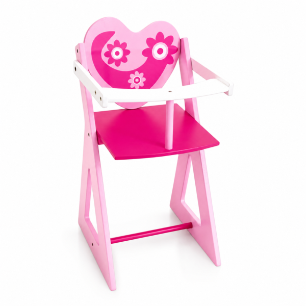 Silla de bebé para muñecas de madera