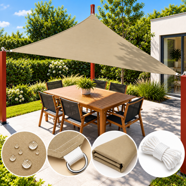 Toldo vela triángulo 4x4x4