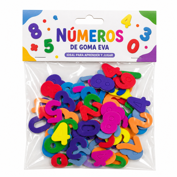Stickers de números autoadhesivos goma eva