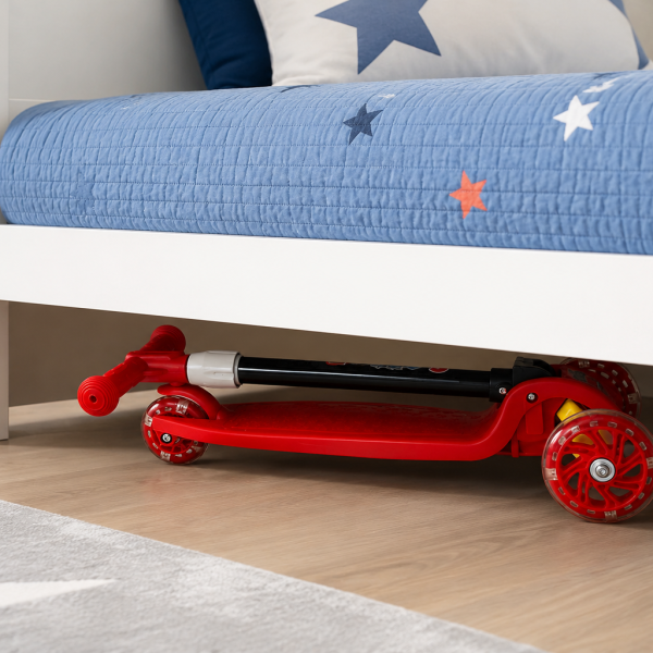 Monopatín rojo plegable con freno I 015