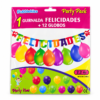 Set de Guirnalda Felicidades + 12 Globos - Thumbnail Image 1