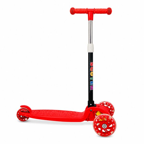 Monopatín rojo plegable con freno I 015