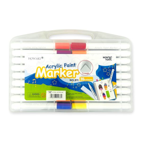Marcadores Acrílicos HOWAKI x 36 Colores