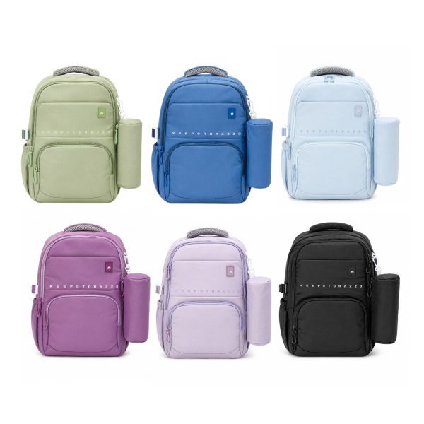 Mochila con cartuchera pastel