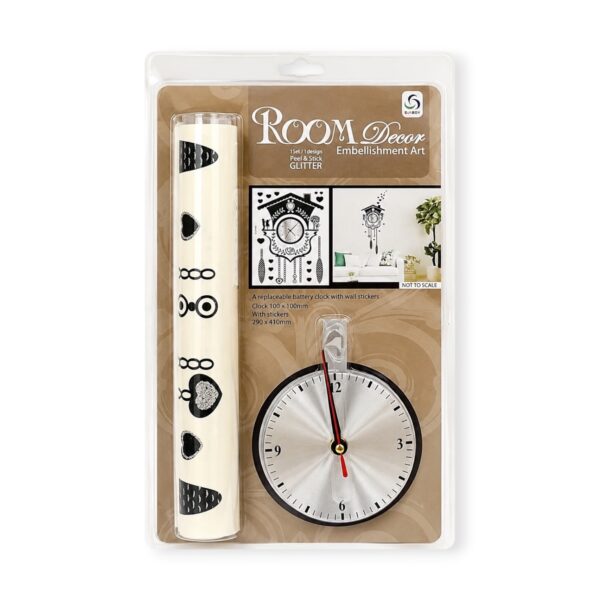 Reloj de pared con apliques