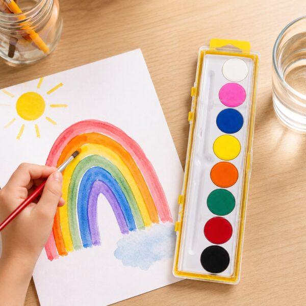 Acuarelas en pastilla x 8 Colores + Pincel