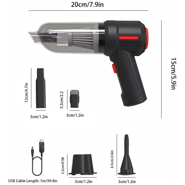 Aspiradora y Sopladora Inalámbrica Portátil